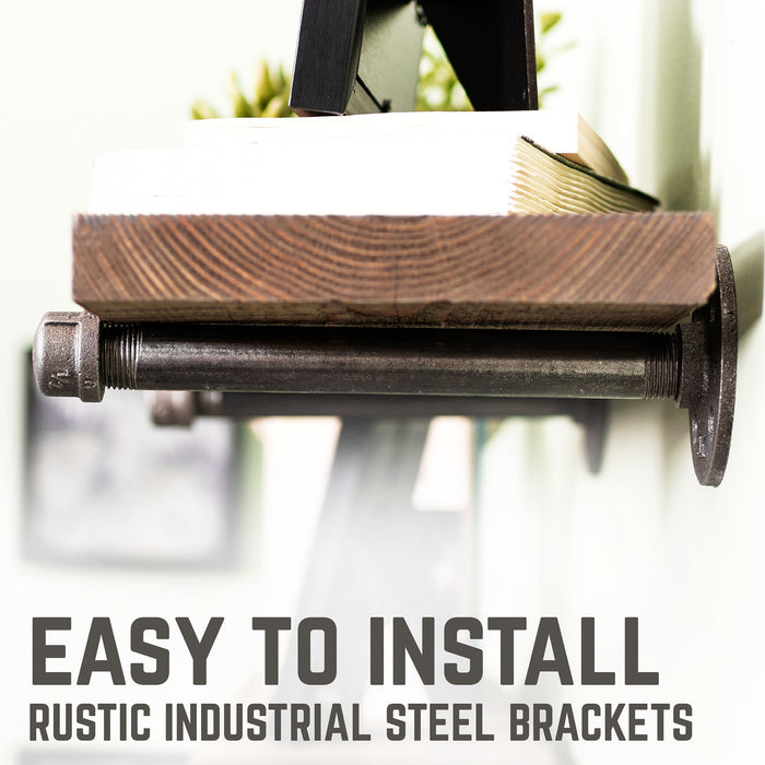 RESTORE Sunset Brown 36 in. Shelves with Straight Brackets - Sweatfully