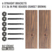 RESTORE Sunset Brown 36 in. Shelves with Straight Brackets - Sweatfully
