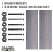 RESTORE Riverstone Grey 36 in. Shelves with Straight Brackets - Sweatfully