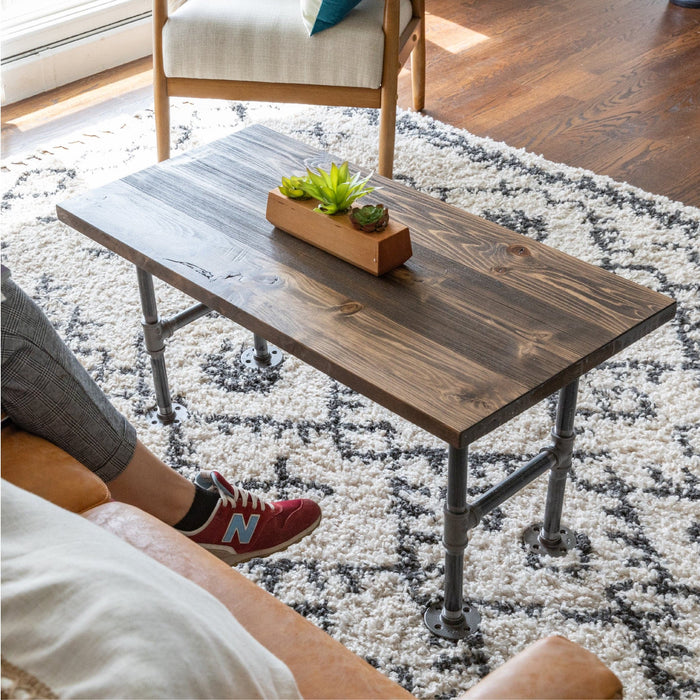 RESTORE Trail Brown Solid Wood Coffee Table - Sweatfully