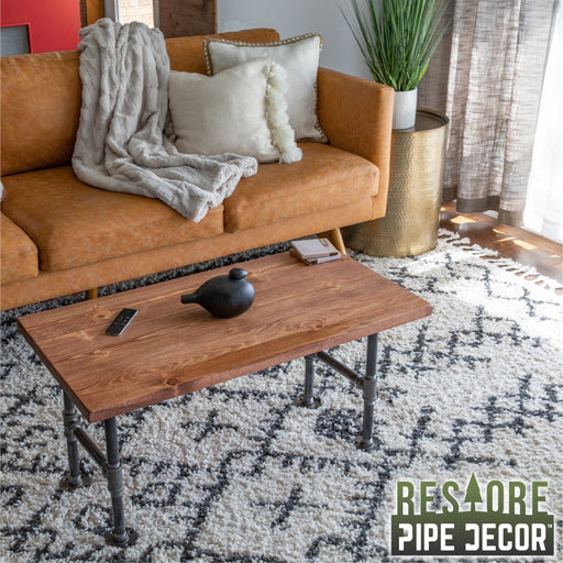 RESTORE Sunset Cedar Solid Wood Coffee Table - Sweatfully