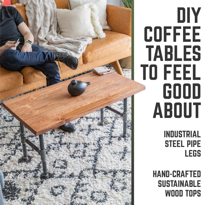 RESTORE Sunset Cedar Solid Wood Coffee Table - Sweatfully