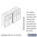 Salsbury Recessed Mounted 4C Horizontal Mailbox Connector Kit - for 10 Door High Units - Sweatfully