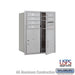 Salsbury 10 Door High Recessed Mounted 4C Horizontal Mailbox with 6 Doors and 2 Parcel Lockers in Aluminum with USPS Access - Front Loading - Sweatfully
