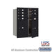 Salsbury 10 Door High Recessed Mounted 4C Horizontal Mailbox with 6 Doors and 2 Parcel Lockers in Black with USPS Access - Front Loading - Sweatfully