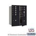 Salsbury 10 Door High Recessed Mounted 4C Horizontal Mailbox with 9 Doors and 2 Parcel Lockers in Black with USPS Access - Front Loading - Sweatfully
