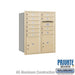 Salsbury 10 Door High Recessed Mounted 4C Horizontal Mailbox with 10 Doors and 2 Parcel Lockers in Sandstone with Private Access - Rear Loading - Sweatfully