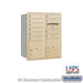 Salsbury 10 Door High Recessed Mounted 4C Horizontal Mailbox with 10 Doors and 2 Parcel Lockers in Sandstone with USPS Access - Rear Loading - Sweatfully