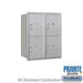 Salsbury 10 Door High Recessed Mounted 4C Horizontal Parcel Locker with 4 Parcel Lockers in Aluminum with Private Access - Rear Loading - Sweatfully