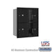 Salsbury 10 Door High Recessed Mounted 4C Horizontal Parcel Locker with 4 Parcel Lockers in Black with USPS Access - Front Loading - Sweatfully