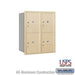 Salsbury 10 Door High Recessed Mounted 4C Horizontal Parcel Locker with 4 Parcel Lockers in Sandstone with USPS Access - Rear Loading - Sweatfully