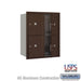 Salsbury 10 Door High Recessed Mounted 4C Horizontal Parcel Locker with 4 Parcel Lockers in Bronze with USPS Access - Front Loading - Sweatfully