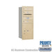 Salsbury 10 Door High Recessed Mounted 4C Horizontal Mailbox with 3 Doors and 1 Parcel Locker in Sandstone with Private Access - Rear Loading - Sweatfully