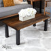 12 in. Skyline Matte Black Square Metal High-Rise Coffee Table Legs - 4 Pack - Sweatfully
