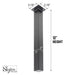 12 in. Skyline Matte Black Square Metal High-Rise Coffee Table Legs - 4 Pack - Sweatfully