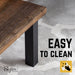 12 in. Skyline Matte Black Square Metal High-Rise Coffee Table Legs - 4 Pack - Sweatfully