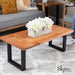 12 in. Skyline Matte Black Square Metal Landscape Coffee Table Legs - 2 Pack - Sweatfully