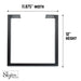 12 in. Skyline Matte Black Square Metal Landscape Coffee Table Legs - 2 Pack - Sweatfully