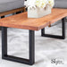 18 in. Skyline Matte Black Square Metal Landscape Coffee or End Table Legs - 2 Pack - Sweatfully