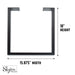 18 in. Skyline Matte Black Square Metal Landscape Coffee or End Table Legs - 2 Pack - Sweatfully