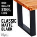18 in. Skyline Matte Black Square Metal Landscape Coffee or End Table Legs - 2 Pack - Sweatfully
