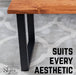 18 in. Skyline Matte Black Square Metal Landscape Coffee or End Table Legs - 2 Pack - Sweatfully