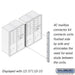 Salsbury Recessed Mounted 4C Horizontal Mailbox Connector Kit - for 11 Door High Units - Sweatfully