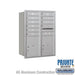 Salsbury 11 Door High Recessed Mounted 4C Horizontal Mailbox with 10 Doors and 2 Parcel Lockers in Aluminum with Private Access - Rear Loading - Sweatfully