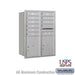 Salsbury 11 Door High Recessed Mounted 4C Horizontal Mailbox with 10 Doors and 2 Parcel Lockers in Aluminum with USPS Access - Rear Loading - Sweatfully
