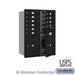 Salsbury 11 Door High Recessed Mounted 4C Horizontal Mailbox with 10 Doors and 2 Parcel Lockers in Black with USPS Access - Front Loading - Sweatfully