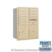 Salsbury 11 Door High Recessed Mounted 4C Horizontal Mailbox with 10 Doors and 2 Parcel Lockers in Sandstone with Private Access - Rear Loading - Sweatfully