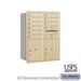 Salsbury 11 Door High Recessed Mounted 4C Horizontal Mailbox with 10 Doors and 2 Parcel Lockers in Sandstone with USPS Access - Rear Loading - Sweatfully