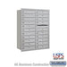 Salsbury 11 Door High Recessed Mounted 4C Horizontal Mailbox with 20 Doors in Aluminum with USPS Access - Rear Loading - Sweatfully