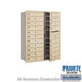 Salsbury 11 Door High Recessed Mounted 4C Horizontal Mailbox with 20 Doors in Sandstone with Private Access - Front Loading - Sweatfully