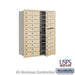 Salsbury 11 Door High Recessed Mounted 4C Horizontal Mailbox with 20 Doors in Sandstone with USPS Access - Front Loading - Sweatfully