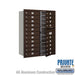 Salsbury 11 Door High Recessed Mounted 4C Horizontal Mailbox with 20 Doors in Bronze with Private Access - Front Loading - Sweatfully