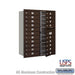 Salsbury 11 Door High Recessed Mounted 4C Horizontal Mailbox with 20 Doors in Bronze with USPS Access - Front Loading - Sweatfully