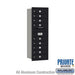 Salsbury 11 Door High Recessed Mounted 4C Horizontal Mailbox with 9 Doors in Black with Private Access - Rear Loading - Sweatfully