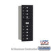 Salsbury 11 Door High Recessed Mounted 4C Horizontal Mailbox with 9 Doors in Black with USPS Access - Rear Loading - Sweatfully