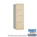 Salsbury 11 Door High Recessed Mounted 4C Horizontal Parcel Locker with 2 Parcel Lockers in Sandstone with Private Access - Rear Loading - Sweatfully