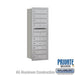 Salsbury 11 Door High Recessed Mounted 4C Horizontal Mailbox with 9 Doors in Aluminum with Private Access - Rear Loading - Sweatfully
