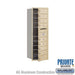 Salsbury 11 Door High Recessed Mounted 4C Horizontal Mailbox with 9 Doors in Sandstone with Private Access - Front Loading - Sweatfully