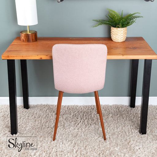 28 in. Skyline Matte Black Square Metal High-Rise Dining or Desk Table Legs - 4 Pack - Sweatfully