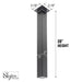 28 in. Skyline Matte Black Square Metal High-Rise Dining or Desk Table Legs - 4 Pack - Sweatfully