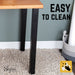 28 in. Skyline Matte Black Square Metal High-Rise Dining or Desk Table Legs - 4 Pack - Sweatfully