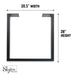 28 in. Skyline Matte Black Square Metal Landscape Dining or Desk Table Legs - 2 Pack - Sweatfully
