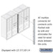 Salsbury Recessed Mounted 4C Horizontal Mailbox Connector Kit - for 13 Door High Units - Sweatfully