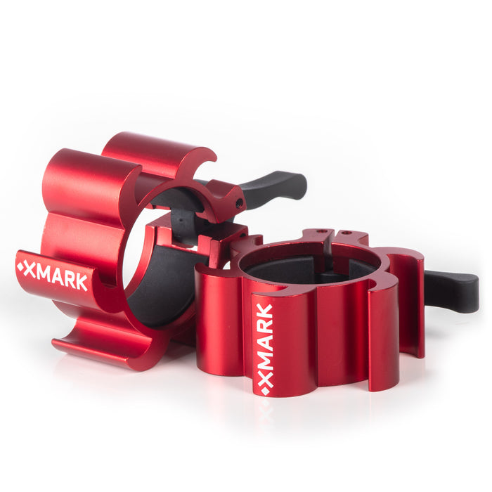 XMARK Olympic Barbell Collars, Quick Release & Aluminum XM-3714-RED - Sweatfully