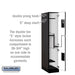 Salsbury 12" Wide Double Tier 'S' Style Designer Wood Locker - 1 Wide - 5 Feet High - 21 Inches Deep - Black - Hasps - Sweatfully