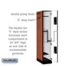 Salsbury 12" Wide Double Tier 'S' Style Designer Wood Locker - 1 Wide - 5 Feet High - 21 Inches Deep - Cherry - Black Electronic Locks - Sweatfully